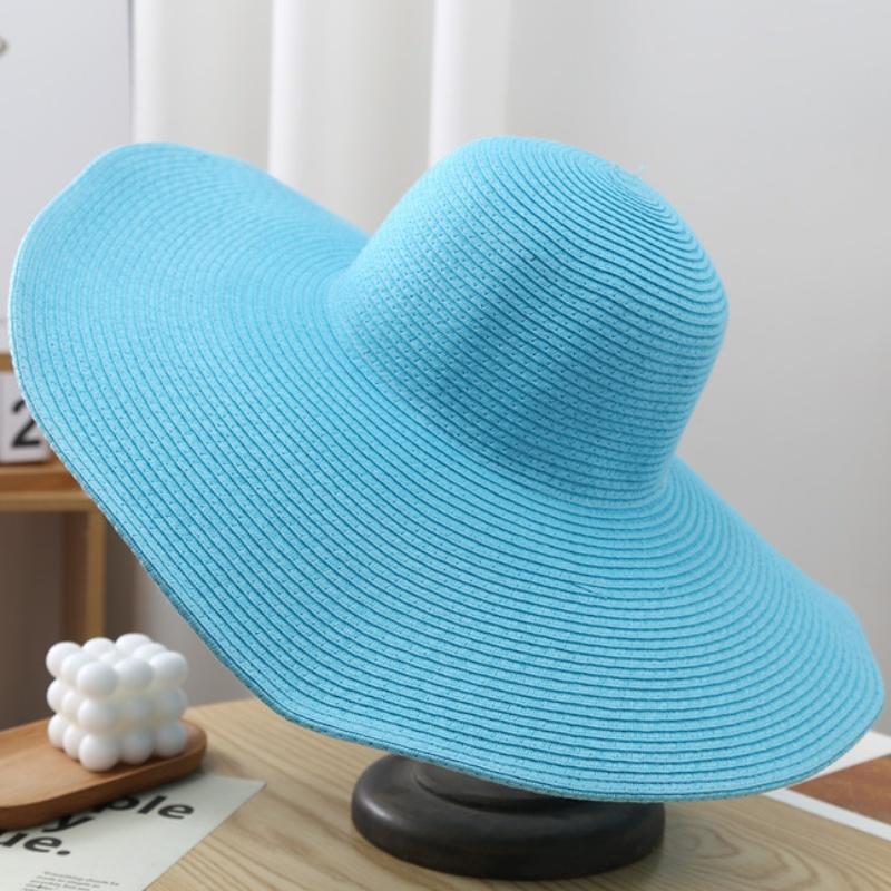 15cm Wide Brim Straw Hats For Women Summer Floppy Foldable Portable Beach Hat Girls Simple Solid Color Uv Protection Lady Panama One Size небо синє кольору
15cm Wide Brim Straw Hats For Women Summer Floppy Foldable Portable Beach Hat Girls Simple Solid Color Uv Protection Lady Panama One Size небо синє кольору