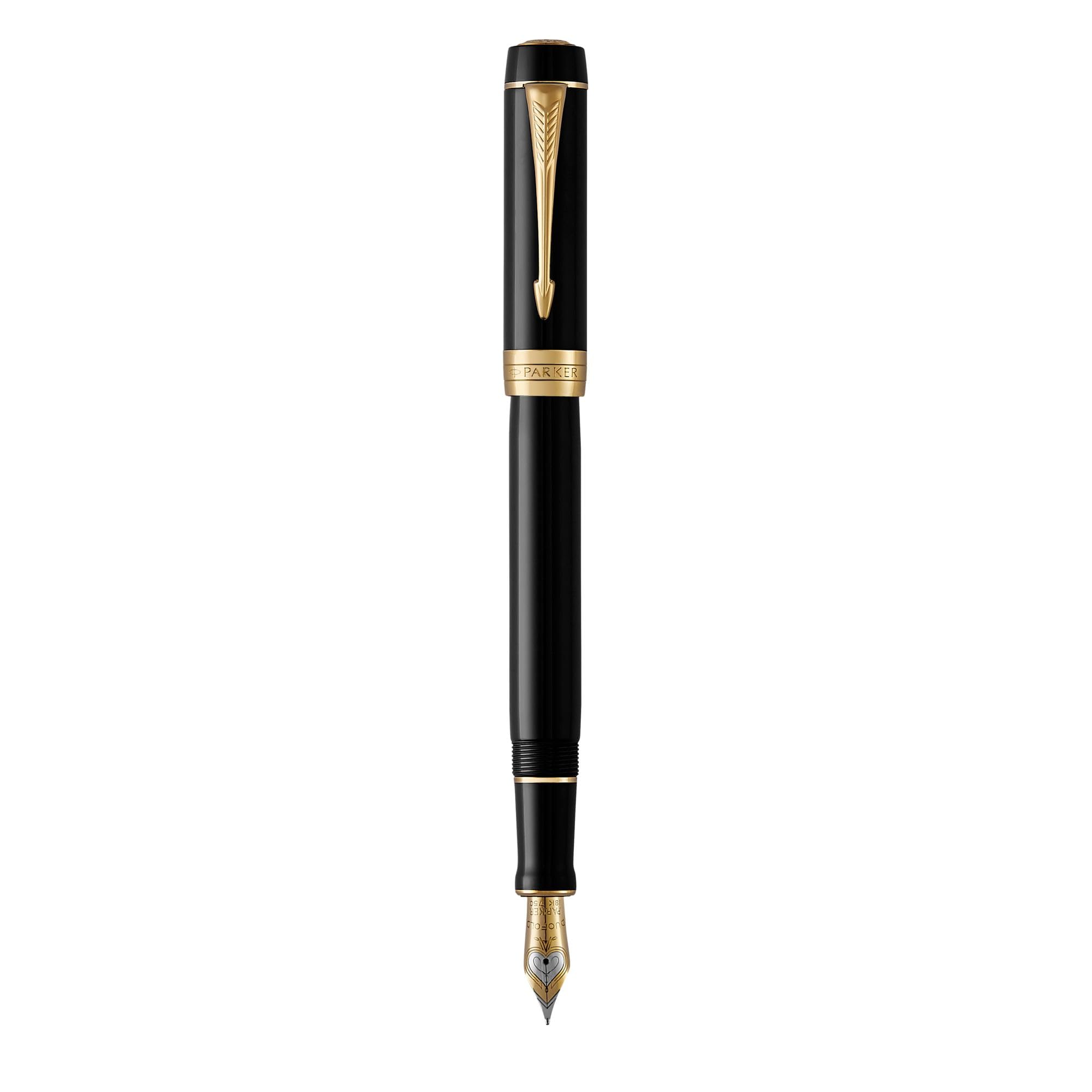 Перьевая ручка PARKER Duofold Classic Black GT із середнім загостренням 18K Gold Nib Подарункова коробка Оригінальний імпортний продукт 1931382
Перьевая ручка PARKER Duofold Classic Black GT із середнім загостренням 18K Gold Nib Подарункова коробка Оригінальний імпортний продукт 1931382