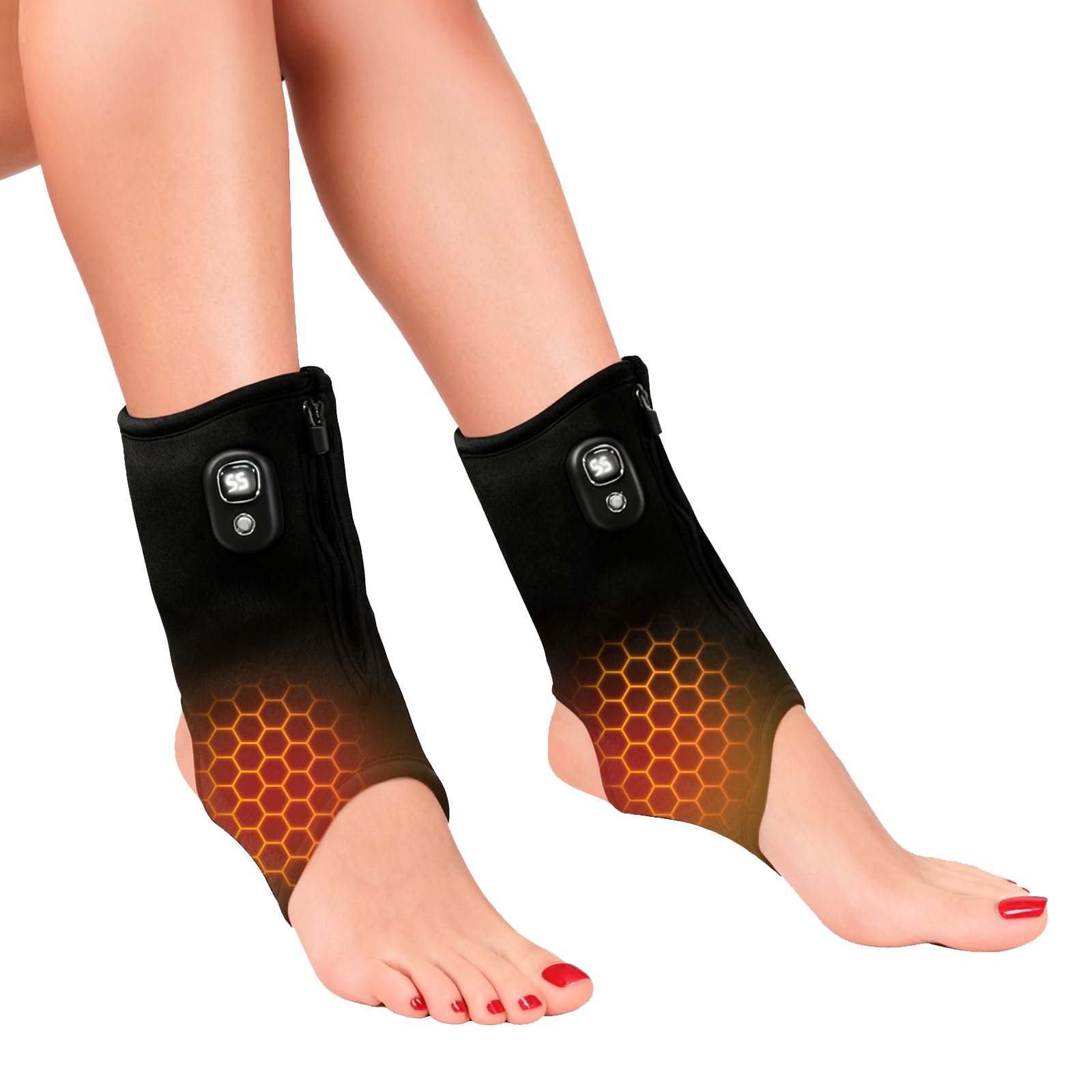 7JI Foot Ankle Electric Heated Foot 5 Temperature Settings 3000mAh High Minutes Continuous Cold Cold Feet Relief Warmer, Warmer, Warmer, Rechargeable, чорний
7JI Foot Ankle Electric Heated Foot 5 Temperature Settings 3000mAh High Minutes Continuous Cold Cold Feet Relief Warmer, Warmer, Warmer, Rechargeable, чорний