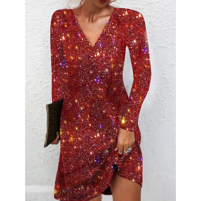 IHUASU Fashion Autumn Winter Solid Color Print Long Sleeve V-Neck Casual Dresses International design S красный
IHUASU Fashion Autumn Winter Solid Color Print Long Sleeve V-Neck Casual Dresses International design S красный