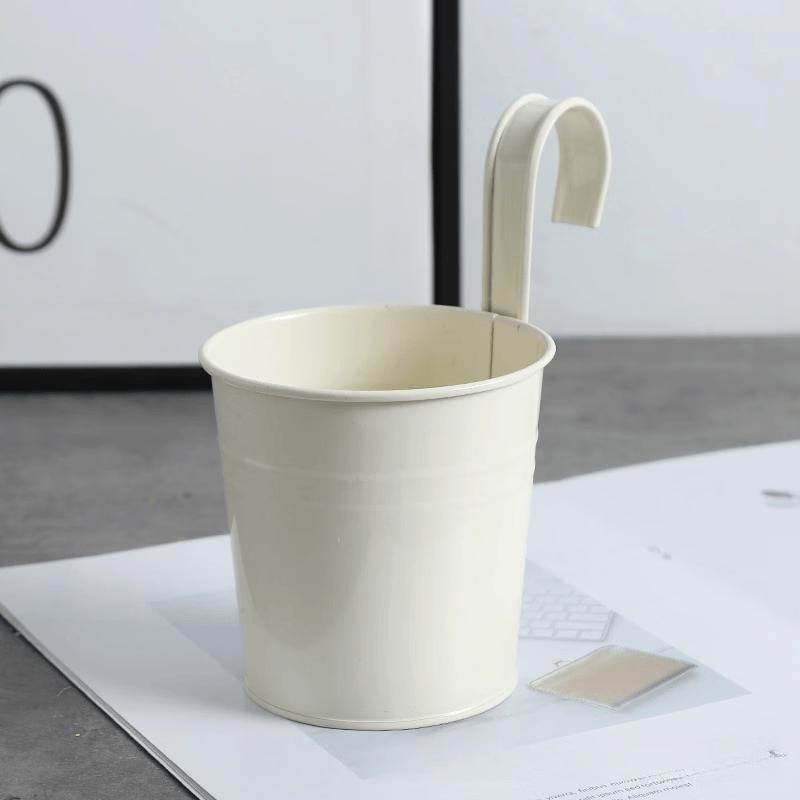 Set of 4 Small Beige Metal Hanging Planters with Drainage
Set of 4 Small Beige Metal Hanging Planters with Drainage