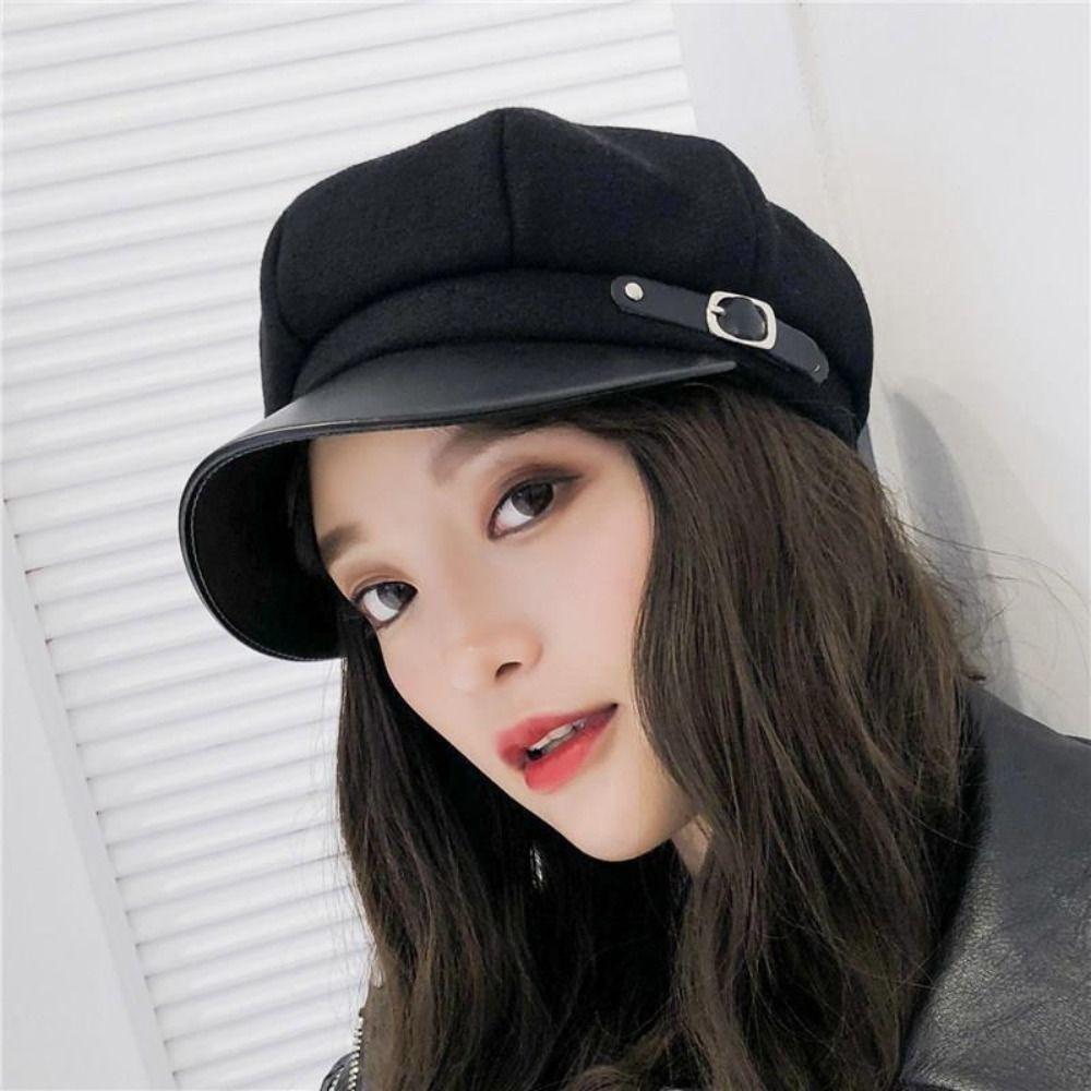 Korean Style Women Octagonal Cap Solid Color Winter Painter Hat Casual Woolen Beret Daily хакі
Korean Style Women Octagonal Cap Solid Color Winter Painter Hat Casual Woolen Beret Daily хакі