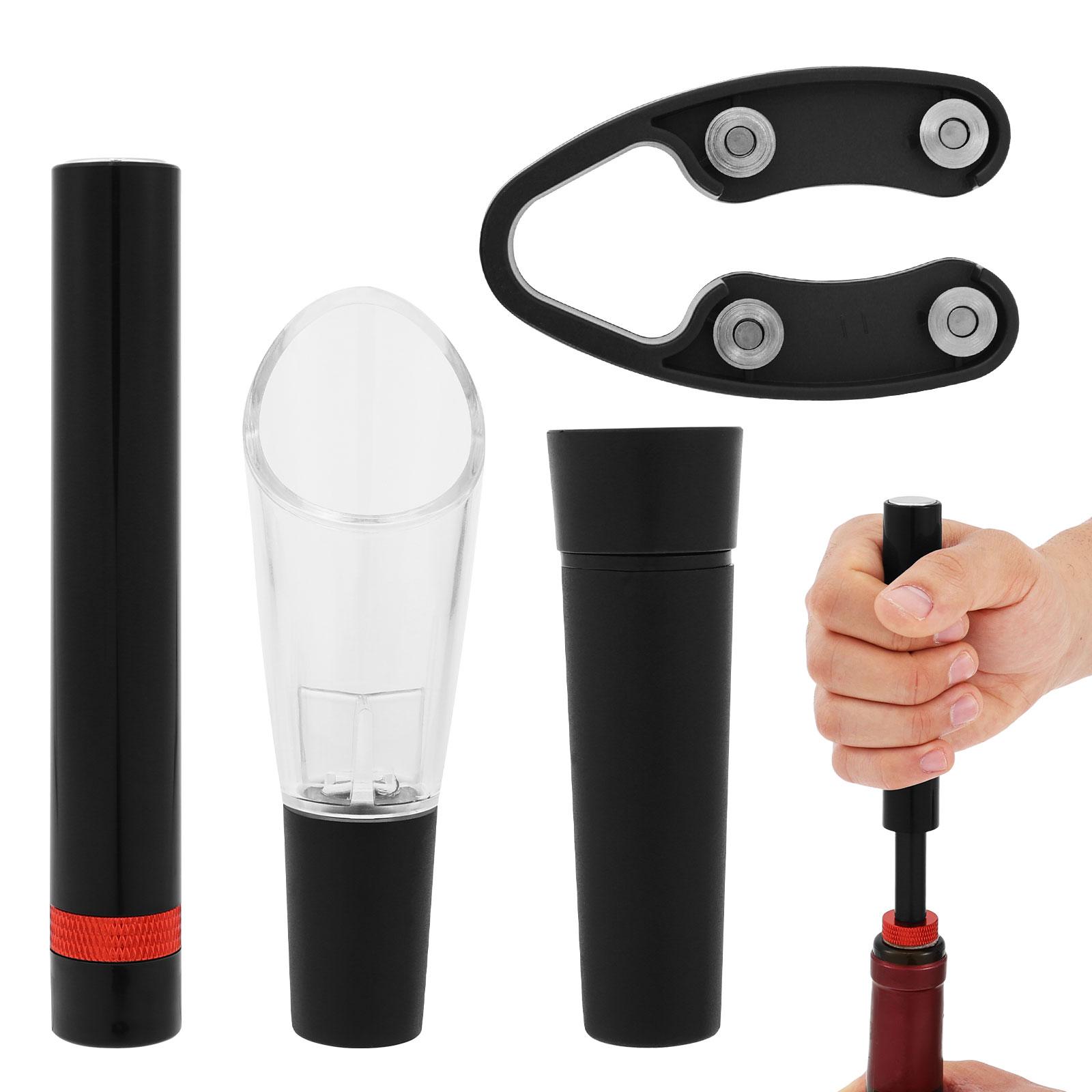 Corkscrew Wine Bottle Opener Fits Various Sizes of Corks Multifunctional Bottle Opener Set with Foil Cutter Vacuum Stopper
Corkscrew Wine Bottle Opener Fits Various Sizes of Corks Multifunctional Bottle Opener Set with Foil Cutter Vacuum Stopper