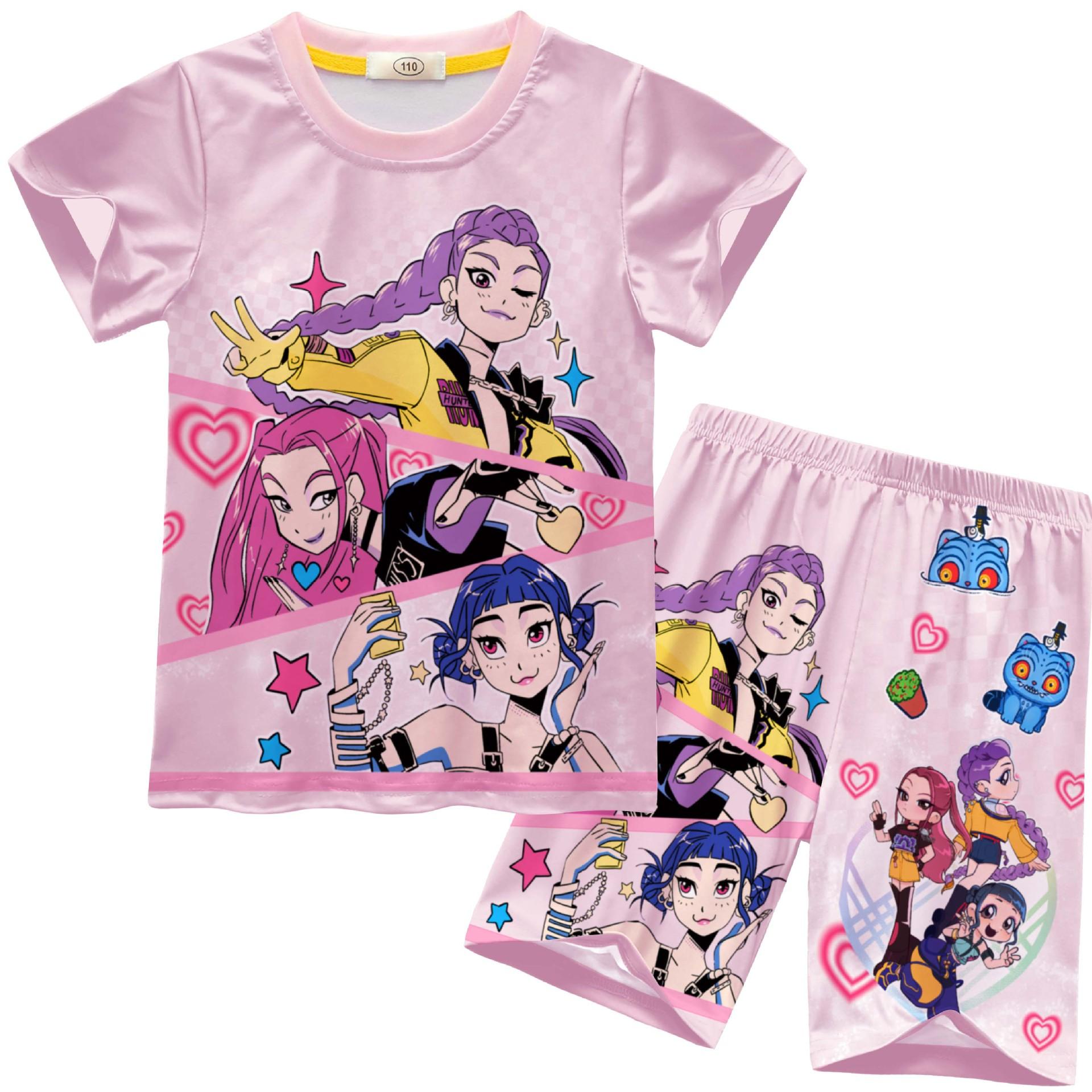 Cartoon Printing Fashion Home Short Sleeve Shorts Set Casual Versatile Clothing Sets Girls 150
Cartoon Printing Fashion Home Short Sleeve Shorts Set Casual Versatile Clothing Sets Girls 150