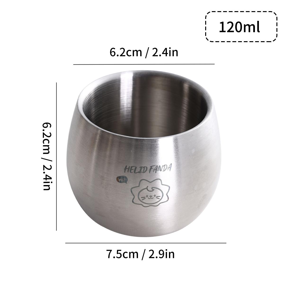 120ml Double Wall Coffee Cup 304 Stainless Steel Mini Water Cup For Kids Durable Drop Resistant Tumbler Coffee Mug Drinkware 101-200ml
120ml Double Wall Coffee Cup 304 Stainless Steel Mini Water Cup For Kids Durable Drop Resistant Tumbler Coffee Mug Drinkware 101-200ml