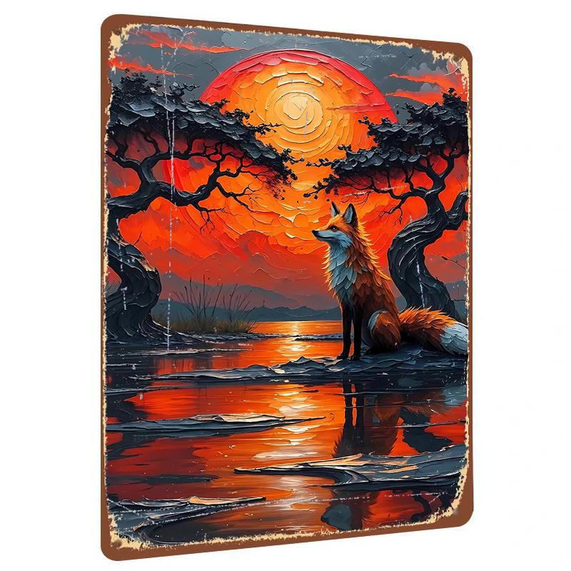 Sunset Fox with Twisted Trees Scenery Metal Tin Sign Home Decor Wall Art Hanging Painting 20x30cm(7.8x11.8inch)
Sunset Fox with Twisted Trees Scenery Metal Tin Sign Home Decor Wall Art Hanging Painting 20x30cm(7.8x11.8inch)
