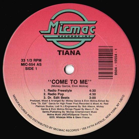 12-дюймовая пластинка TIANA - Come To Me MIC554 Micmac Records, 1991 США Танцевальная и Электронная Б/У
12-дюймовая пластинка TIANA - Come To Me MIC554 Micmac Records, 1991 США Танцевальная и Электронная Б/У