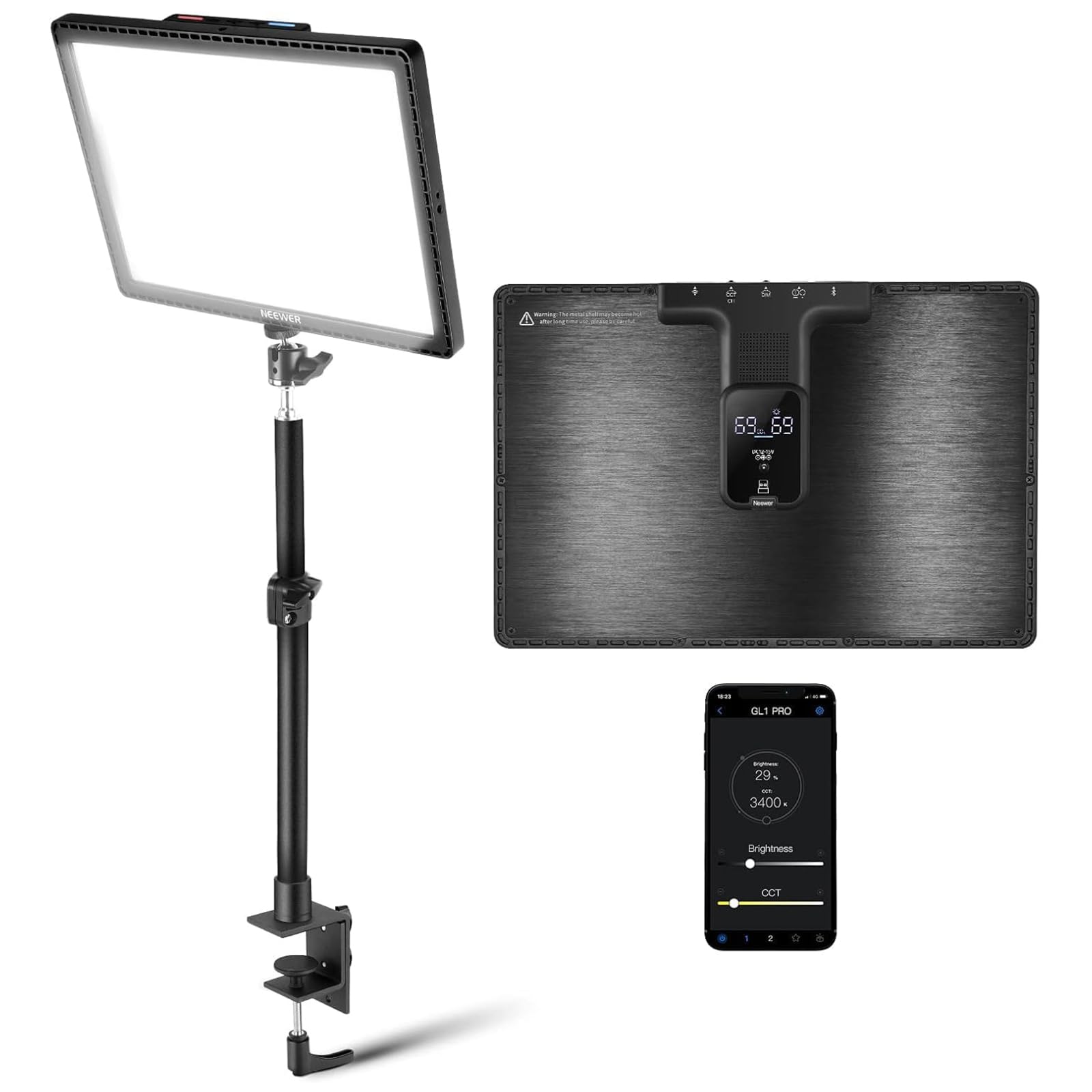 Neewer Светодиодный видеосвет GL25B 25 Вт Высокая мощность Фотографический свет Супер яркий Диммируемый Панельный свет Вспомогательное освещение Край
Neewer Светодиодный видеосвет GL25B 25 Вт Высокая мощность Фотографический свет Супер яркий Диммируемый Панельный свет Вспомогательное освещение Край
