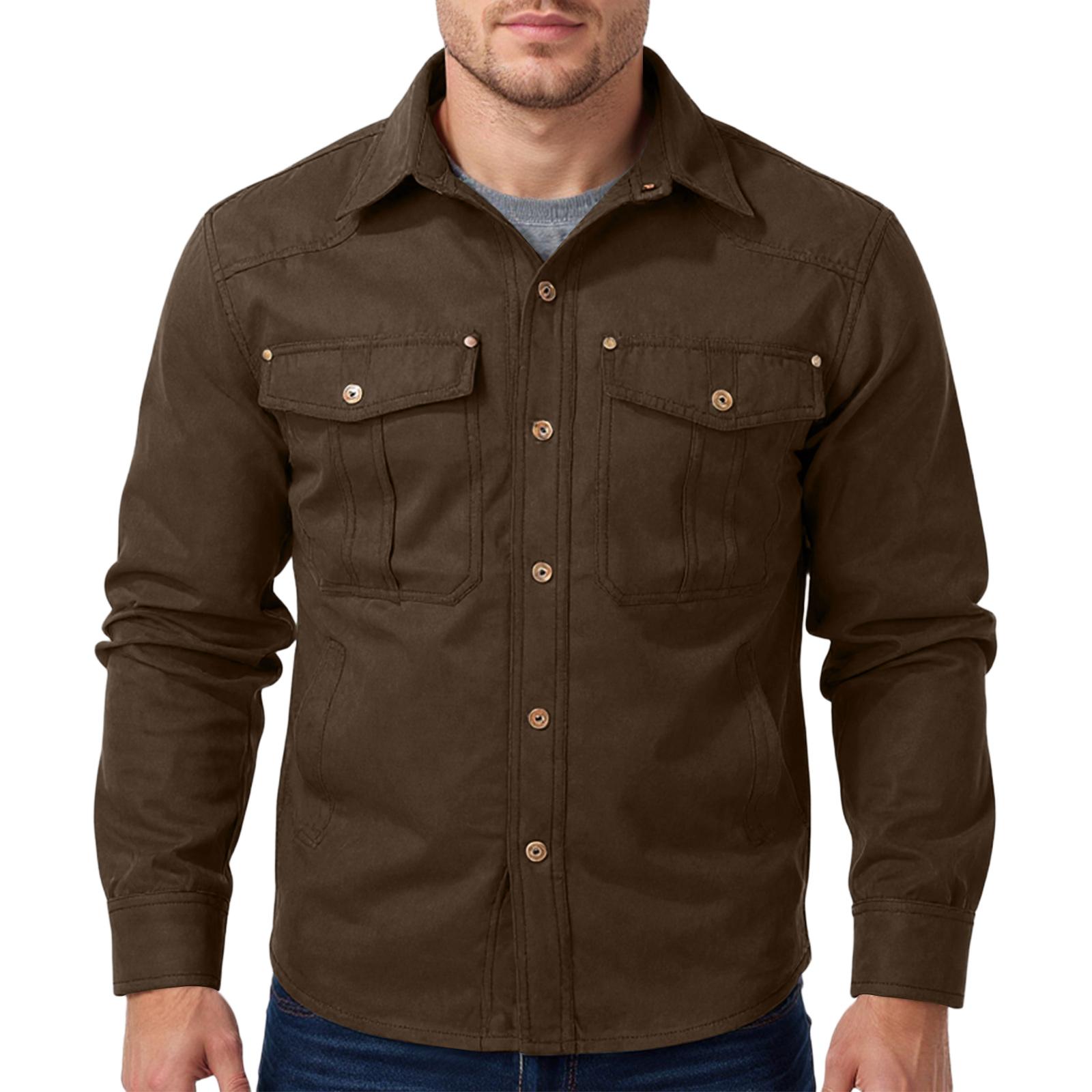 Men s Relaxed-Fit Casual Workwear Long-Sleeve Jacket Shirt S
Men s Relaxed-Fit Casual Workwear Long-Sleeve Jacket Shirt S