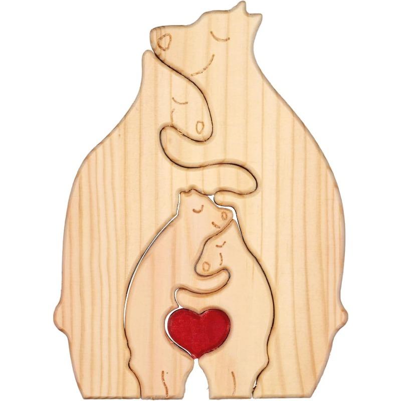 Деревянная статуэтка семьи медведей, головоломка в виде семейного искусства, украшение для стола, деревянная головоломка в виде семейного сердца, украшение для дома, подарок на день рождения 4pcs
Деревянная статуэтка семьи медведей, головоломка в виде семейного искусства, украшение для стола, деревянная головоломка в виде семейного сердца, украшение для дома, подарок на день рождения 4pcs