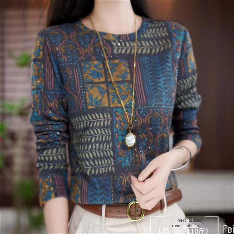 Autumn 2025 Stylish Round Neck Printed Long Sleeve Loose Shirt Top L (85-100 jin)
Autumn 2025 Stylish Round Neck Printed Long Sleeve Loose Shirt Top L (85-100 jin)