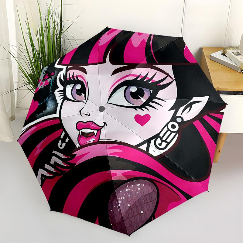 Monster High, Gothic Fashion- Automatic Opening and Closing, 8-rib Structure Portable Umbrella, Suitable for Men and Women in All Seasons -
Monster High, Gothic Fashion- Automatic Opening and Closing, 8-rib Structure Portable Umbrella, Suitable for Men and Women in All Seasons -
