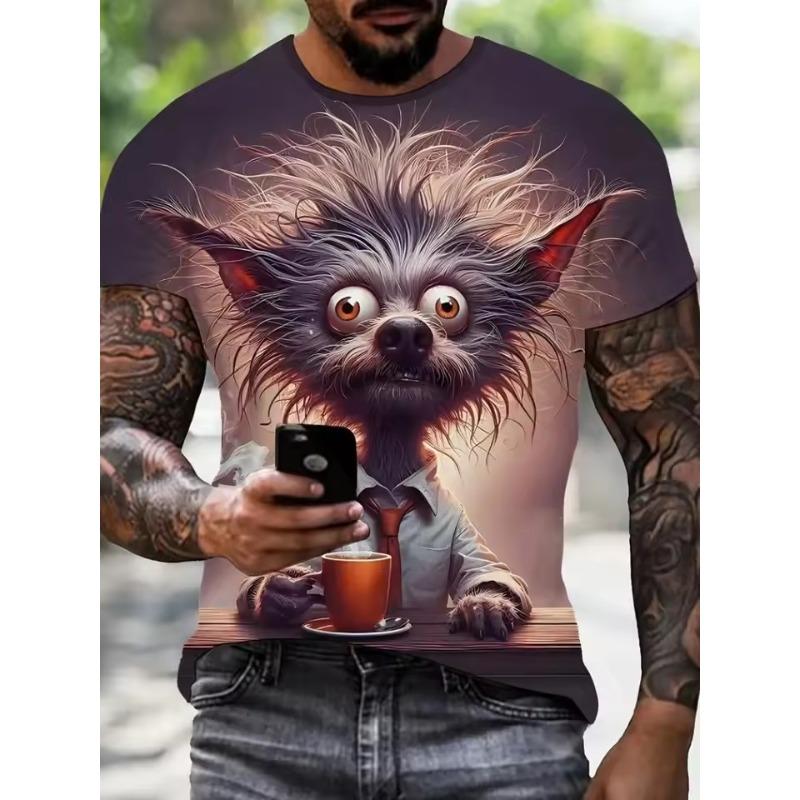 Men T-Shirt New Funny Painting 3D Printing Short Sleeve Summer Outdoor Fashion Wear Tops Large Size Loose Men s T-Shirt S
Men T-Shirt New Funny Painting 3D Printing Short Sleeve Summer Outdoor Fashion Wear Tops Large Size Loose Men s T-Shirt S