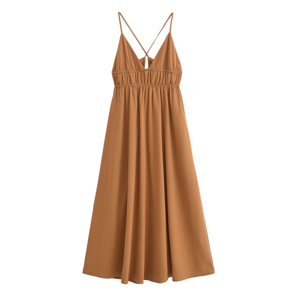 Spring/Summer 2025 Slim Sexy Backless V-Neck Spaghetti Strap Dress for Women XS бурштин
Spring/Summer 2025 Slim Sexy Backless V-Neck Spaghetti Strap Dress for Women XS бурштин