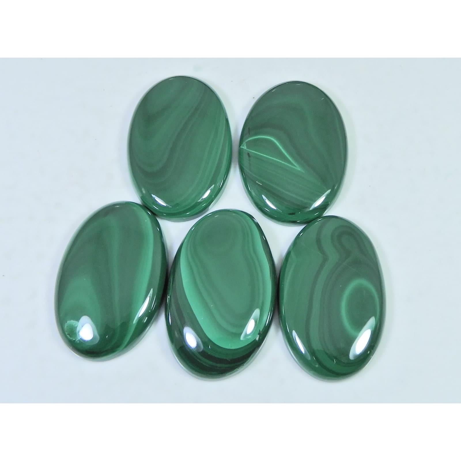 266Cts. Natural Malachite Oval Shape Cabochon Loose Gemstone 5Pcs Lot C-2112
266Cts. Natural Malachite Oval Shape Cabochon Loose Gemstone 5Pcs Lot C-2112
