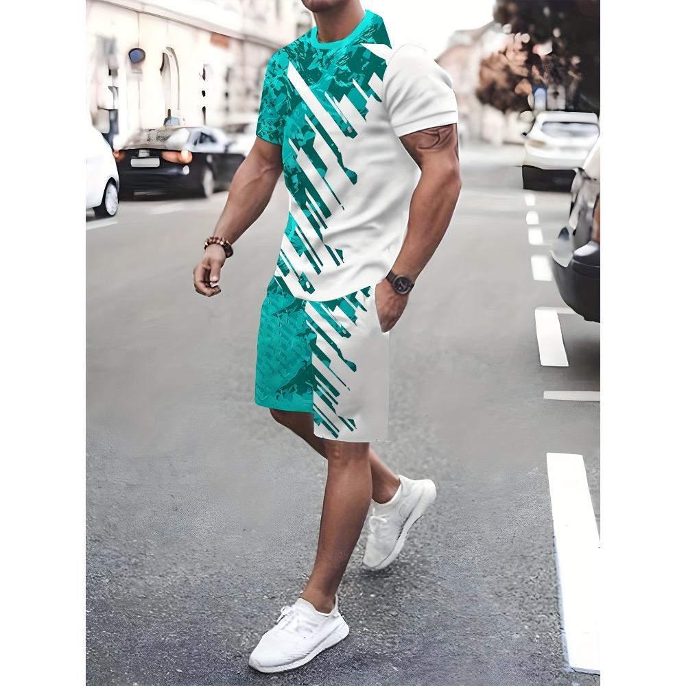 Men s lightweight summer casual short-sleeved short pants set S
Men s lightweight summer casual short-sleeved short pants set S