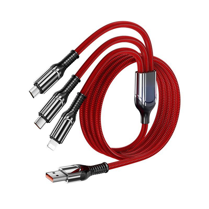 120W High-Speed Charging 3-in-1 Cable with Digital Display for Huawei, Honor, Apple, Xiaomi 1.2 meters
120W High-Speed Charging 3-in-1 Cable with Digital Display for Huawei, Honor, Apple, Xiaomi 1.2 meters
