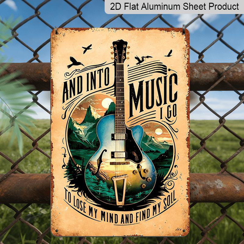 2D Flat 1pc Vintage Guitar & Music Note Metal Wall Art Sign - 12x8 Inch Aluminum Lyric Plaque Into Music I Go / to Lose My Mind & Find My Soul 20*30cm
2D Flat 1pc Vintage Guitar & Music Note Metal Wall Art Sign - 12x8 Inch Aluminum Lyric Plaque Into Music I Go / to Lose My Mind & Find My Soul 20*30cm