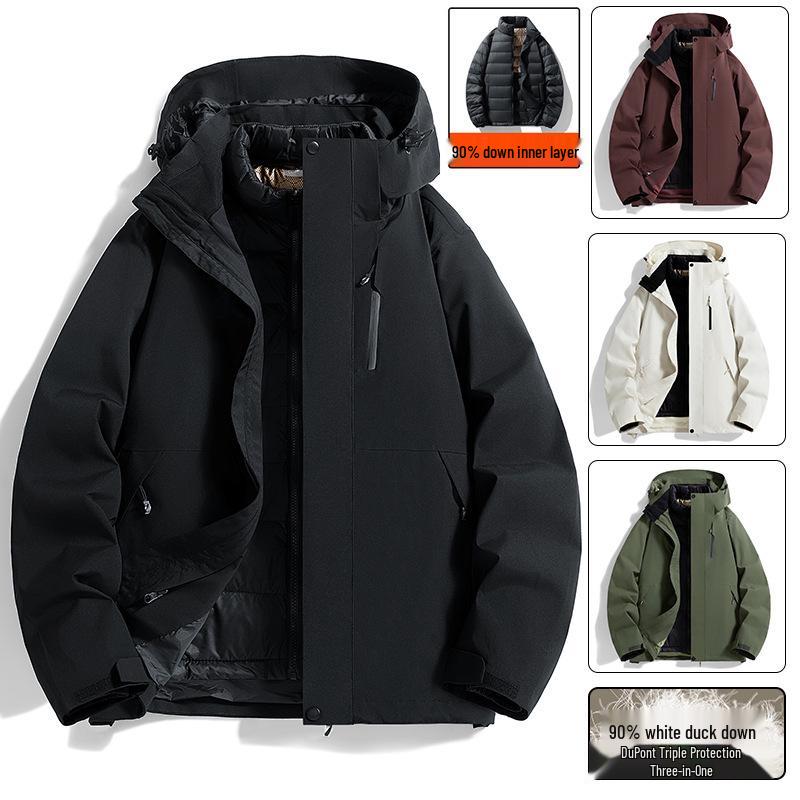 Unisex 90% White Duck Down Three-in-One Windproof Waterproof Parka with Hood for Outdoor Mountain Adventures in Tibet XL армія зелений колір
Unisex 90% White Duck Down Three-in-One Windproof Waterproof Parka with Hood for Outdoor Mountain Adventures in Tibet XL армія зелений колір
