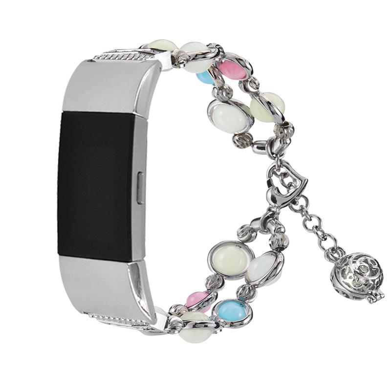 Agate Luminous Bead Decor Metal Replacement Watch Band Wrist Strap for Fitbit Charge 6/5 Silver
Agate Luminous Bead Decor Metal Replacement Watch Band Wrist Strap for Fitbit Charge 6/5 Silver
