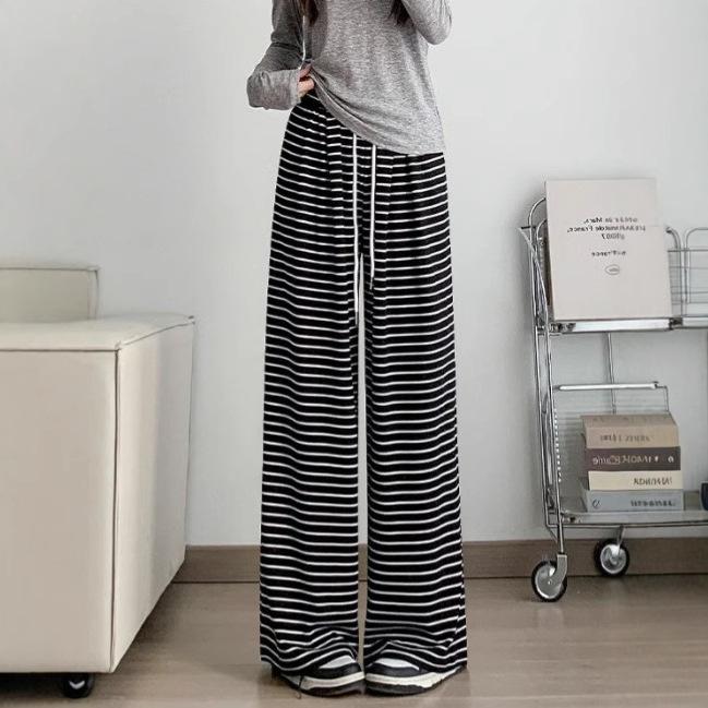 Soft Striped Wide-Leg Glutinous Rice Pants - Women s Autumn/Winter Casual Floor-Length Loose Fit 2XL
Soft Striped Wide-Leg Glutinous Rice Pants - Women s Autumn/Winter Casual Floor-Length Loose Fit 2XL