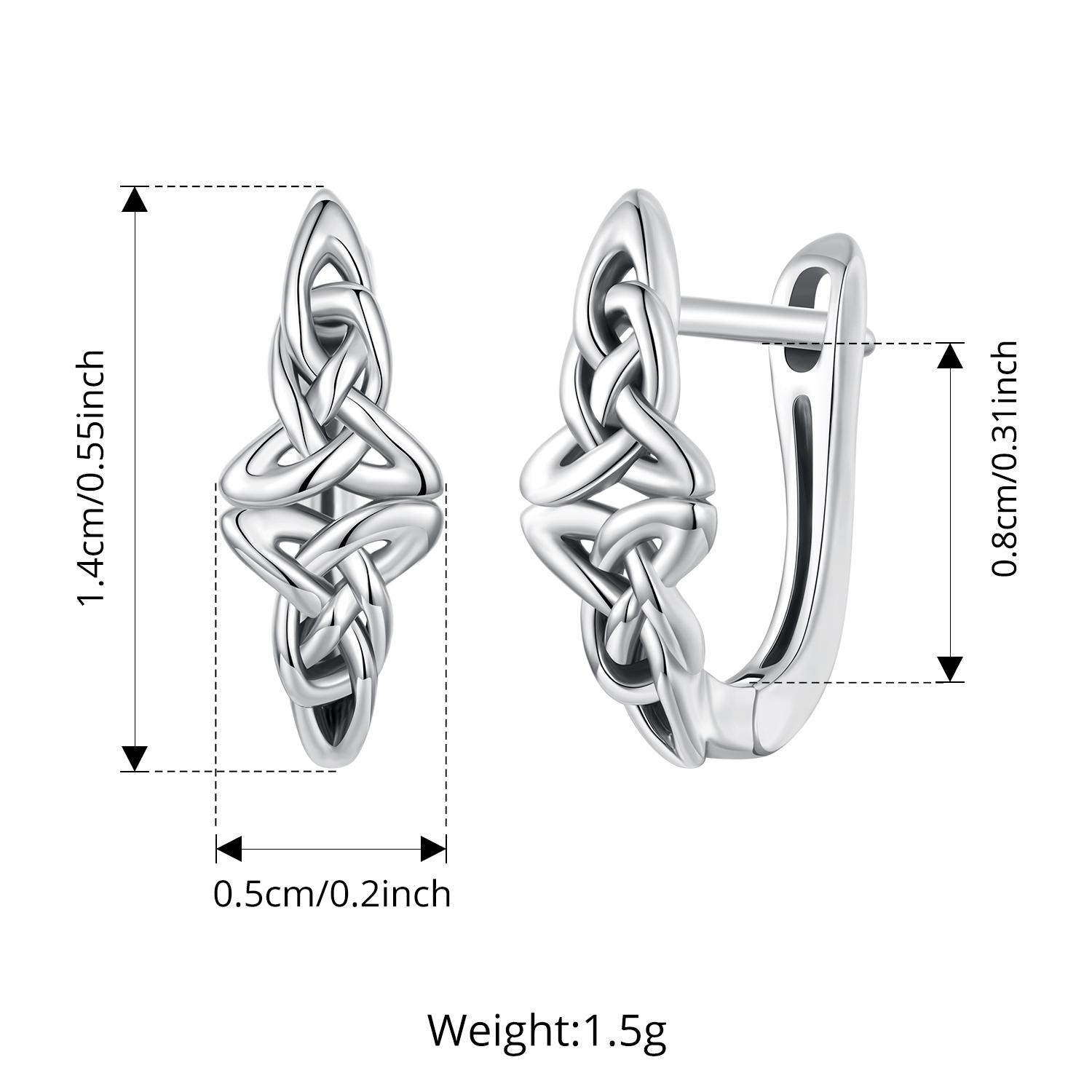 BAMOER 925 Silver Double Celtic Knot Ear Buckles Hypoallergenic Cuff Hoop Earrings for Women Retro Ancient Jewelry Gift
BAMOER 925 Silver Double Celtic Knot Ear Buckles Hypoallergenic Cuff Hoop Earrings for Women Retro Ancient Jewelry Gift