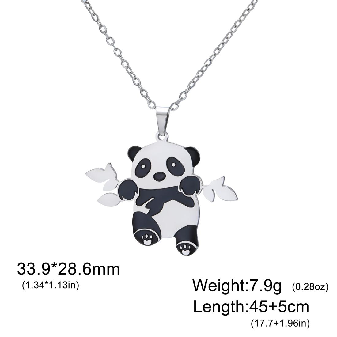 Embracing Bamboo Panda Necklaces Stainless Steel Fashion Cute Animal Pendant Choker for Women Men Lucky Jewelry Gift
Embracing Bamboo Panda Necklaces Stainless Steel Fashion Cute Animal Pendant Choker for Women Men Lucky Jewelry Gift