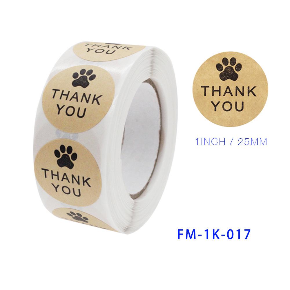 1-Inch Round Hot Stamping Kraft Paper Thank You Stickers - Set of 3 Rolls
1-Inch Round Hot Stamping Kraft Paper Thank You Stickers - Set of 3 Rolls
