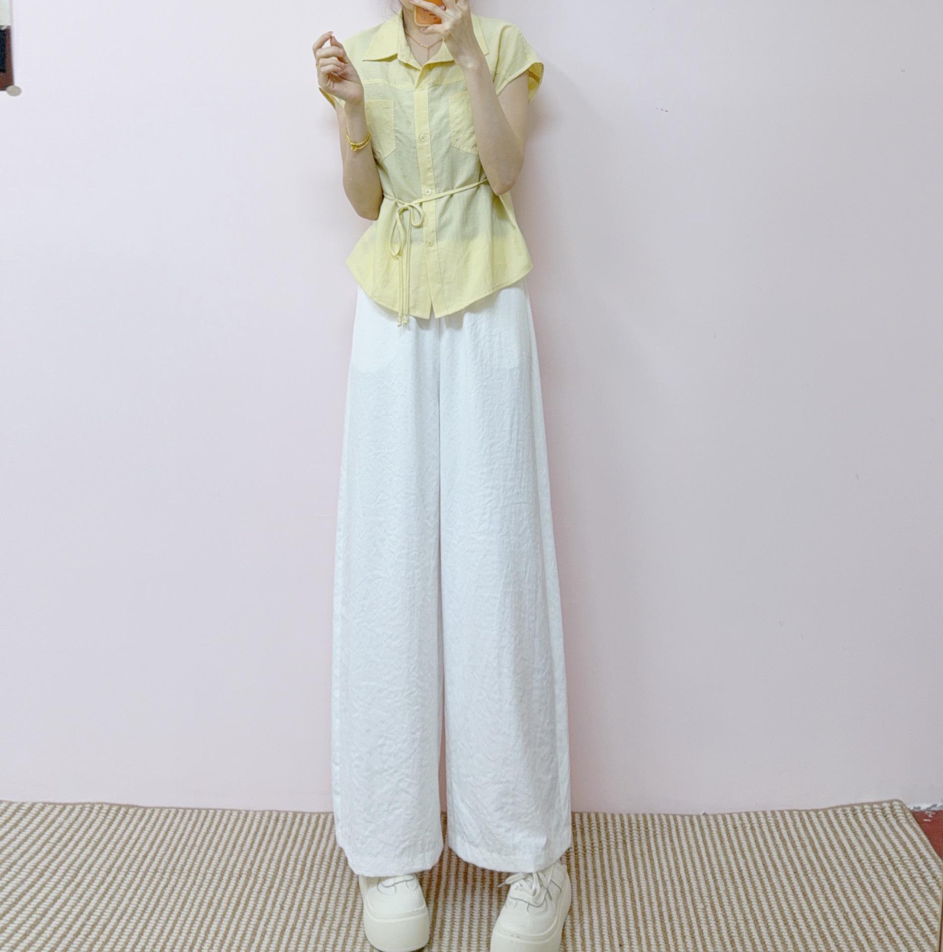 2026 Summer Elegant Sleeveless Cardigan & Straight-Leg Pants Set L (55-60 kg) жёлтый
2026 Summer Elegant Sleeveless Cardigan & Straight-Leg Pants Set L (55-60 kg) жёлтый