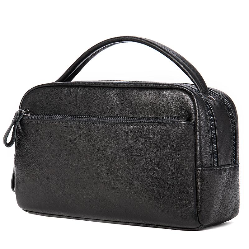 Soft Cow Leather business handbag super soft large capacity wash gargle bag leather casual handbag Male clutch bag black
Soft Cow Leather business handbag super soft large capacity wash gargle bag leather casual handbag Male clutch bag black