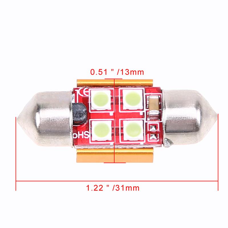 Festoon Canbus 31/36/39/41mm LED Canbus Error Free 4/6SMD 3030 LED Car Interior Light Bulbs Auto Reading Lights White/Ice Blue #7-31mm-4smd-3030
Festoon Canbus 31/36/39/41mm LED Canbus Error Free 4/6SMD 3030 LED Car Interior Light Bulbs Auto Reading Lights White/Ice Blue #7-31mm-4smd-3030