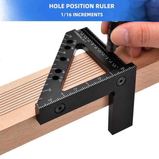 Yousheng 3D Carpenter Square with Angle Position Pin Woodworking Square Aluminum Alloy Measuring Marking Ruler for Carpenter Engineering
Yousheng 3D Carpenter Square with Angle Position Pin Woodworking Square Aluminum Alloy Measuring Marking Ruler for Carpenter Engineering