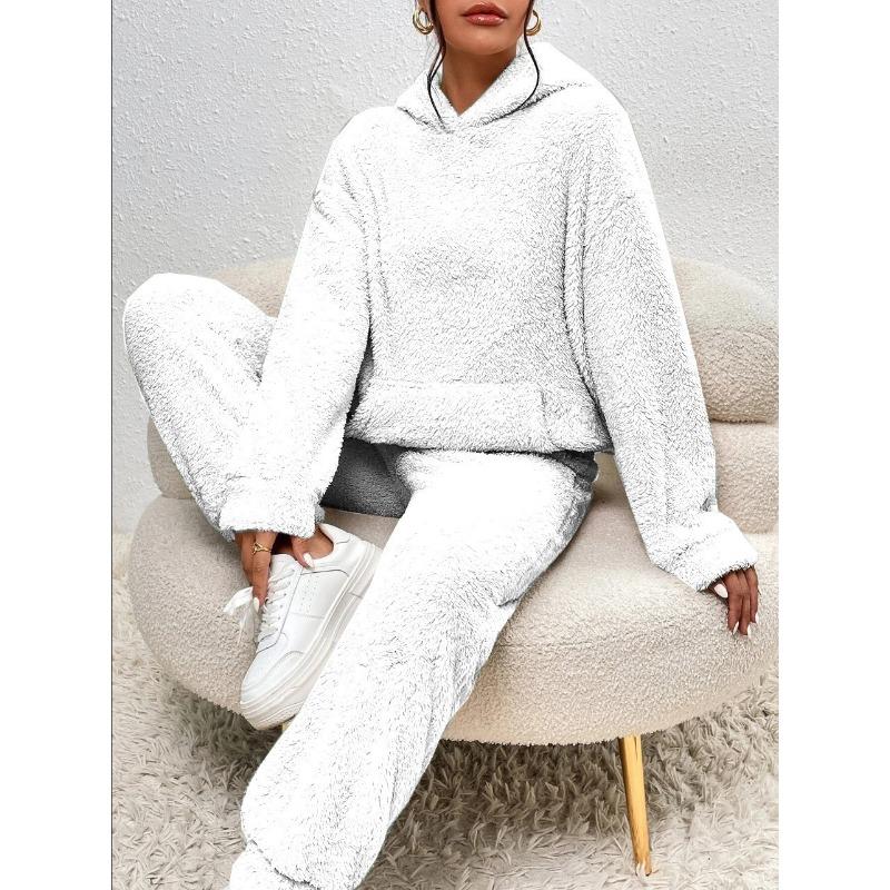 New Casual Women s Clothing for Autumn and Winter, Solid Color Plush Hooded Long Sleeve Trousers Suit for Women XS
New Casual Women s Clothing for Autumn and Winter, Solid Color Plush Hooded Long Sleeve Trousers Suit for Women XS