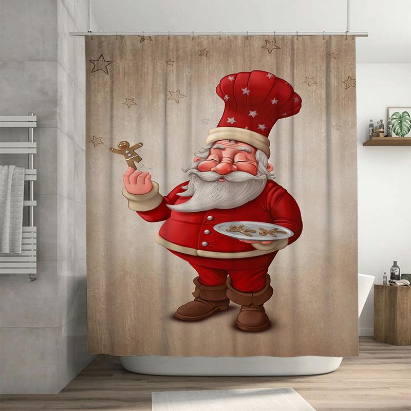 Tuniu Festive Chef Bathroom Shower Curtain Cute Holiday Kitchen Decor Funny Christmas Cooking Print Waterproof Fabric Charming H W60H190(CM)-1 Pcs
Tuniu Festive Chef Bathroom Shower Curtain Cute Holiday Kitchen Decor Funny Christmas Cooking Print Waterproof Fabric Charming H W60H190(CM)-1 Pcs