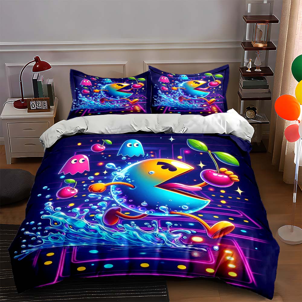 Pac-Man, ghosts, cherries. Bedding sets Duvet cover sets Duvet covers Pillowcases(1 * Duvet Cover 2 * Pillowcases, without duvet insert) 135x200cm
Pac-Man, ghosts, cherries. Bedding sets Duvet cover sets Duvet covers Pillowcases(1 * Duvet Cover 2 * Pillowcases, without duvet insert) 135x200cm