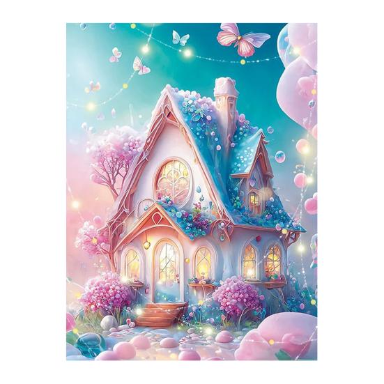 5D красочные стразы Алмазный художественный комплект мечта розовая серия узор дома DIY ремесло стразы для взрослых и детей