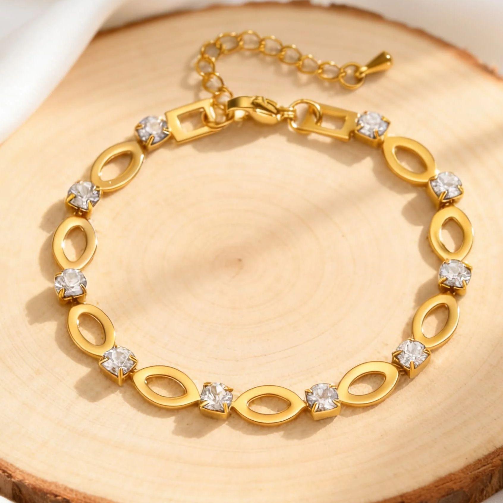 Dainty Cubic Zircon Charm Bracelet for Women,Hollow Elliptical Oval Link Chain Bracelets,Elegant Stainless Steel Jewelry Gift
Dainty Cubic Zircon Charm Bracelet for Women,Hollow Elliptical Oval Link Chain Bracelets,Elegant Stainless Steel Jewelry Gift
