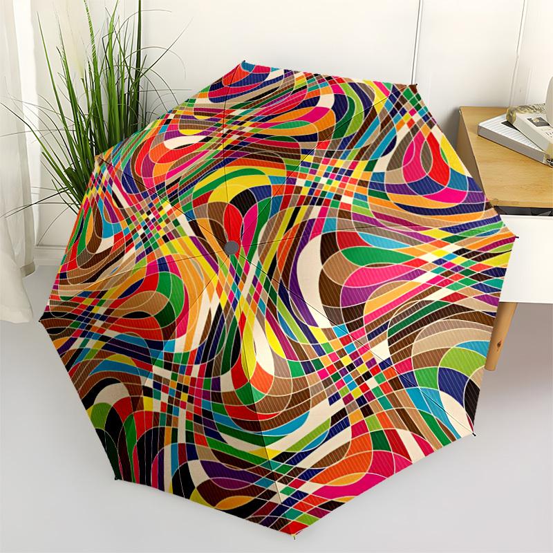 1pc Colorful Abstract Pattern Automatic Opening and Closing Folding Umbrella with 8 Iron Ribs - Portable, Foldable for Travel yy251124045
1pc Colorful Abstract Pattern Automatic Opening and Closing Folding Umbrella with 8 Iron Ribs - Portable, Foldable for Travel yy251124045