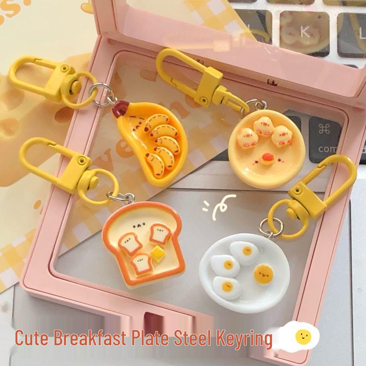 913 Cute Breakfast Plate Keychain - Fun Food Toy Pendant & Girlish Backpack Accessory for Couples & Friends
913 Cute Breakfast Plate Keychain - Fun Food Toy Pendant & Girlish Backpack Accessory for Couples & Friends