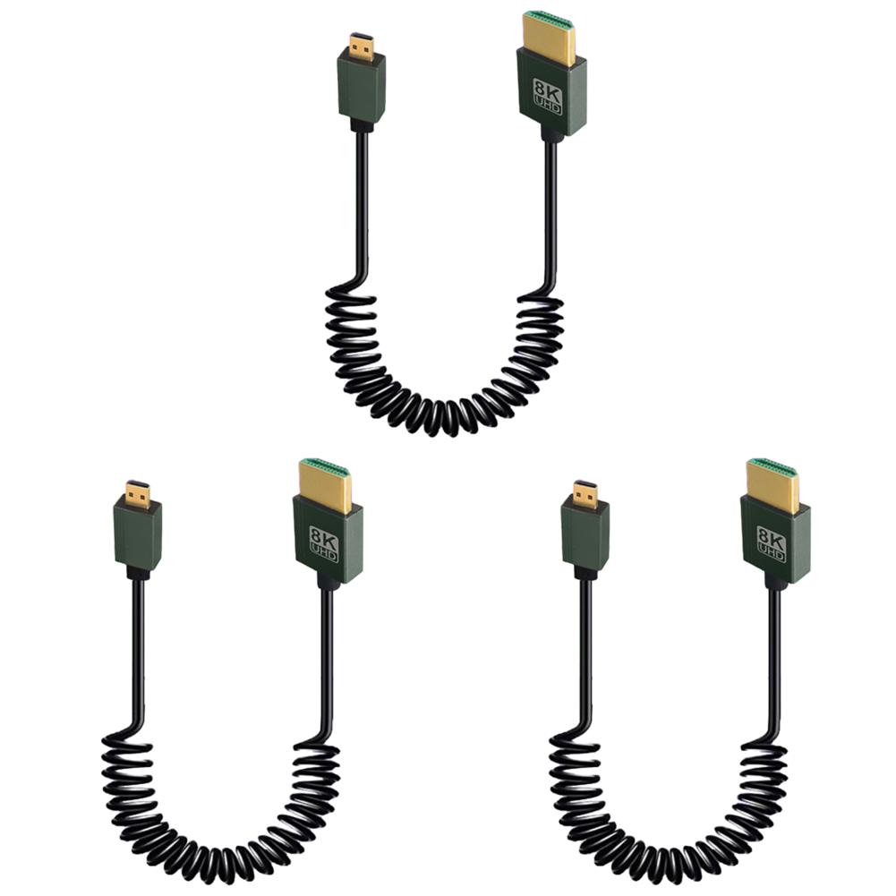 - Совместимый с 8K HDMI 2.1 витой шнур, совместимый с Micro HDMI, 48 Гбит/с(A-D микрон
- Совместимый с 8K HDMI 2.1 витой шнур, совместимый с Micro HDMI, 48 Гбит/с(A-D микрон