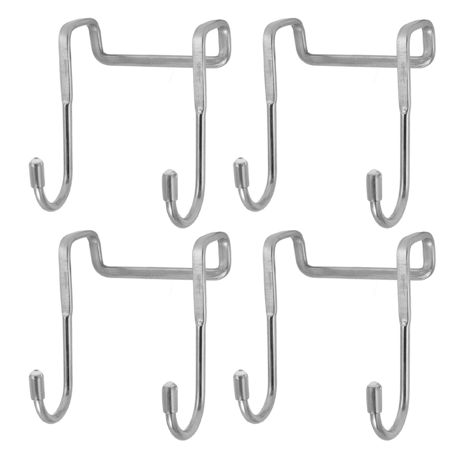4PCS Double Hanging Hook Stainless Steel Strong Bearing Door Hanger Hook for Hats Clothes Towel
4PCS Double Hanging Hook Stainless Steel Strong Bearing Door Hanger Hook for Hats Clothes Towel