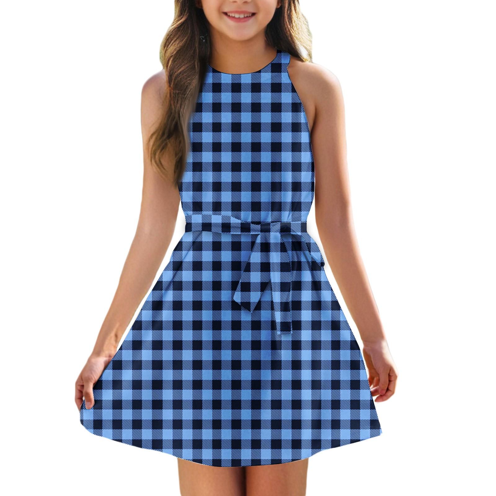 Летнее платье для девочек Платье без рукавов на бретельках Однотонное платье без рукавов с принтом Повседневное платье 130 синий
Летнее платье для девочек Платье без рукавов на бретельках Однотонное платье без рукавов с принтом Повседневное платье 130 синий