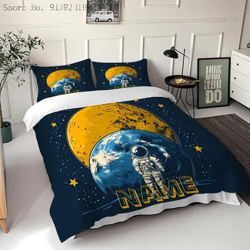 Astronaut Duvet Cover Duvet Cover With Astronaut Pattern Suitable For Children Kids And Adults Soft Warm Comfortable Breathable EU Single(135*200cm)3pcs
Astronaut Duvet Cover Duvet Cover With Astronaut Pattern Suitable For Children Kids And Adults Soft Warm Comfortable Breathable EU Single(135*200cm)3pcs