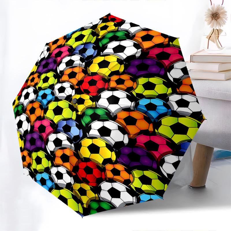 1pc Colorful Soccer Ball Pattern Automatic Folding Umbrella, Portable Tri-Fold Design with Iron Frame, Perfect for Fans, Travelers, Daily Use, and Gif
1pc Colorful Soccer Ball Pattern Automatic Folding Umbrella, Portable Tri-Fold Design with Iron Frame, Perfect for Fans, Travelers, Daily Use, and Gif