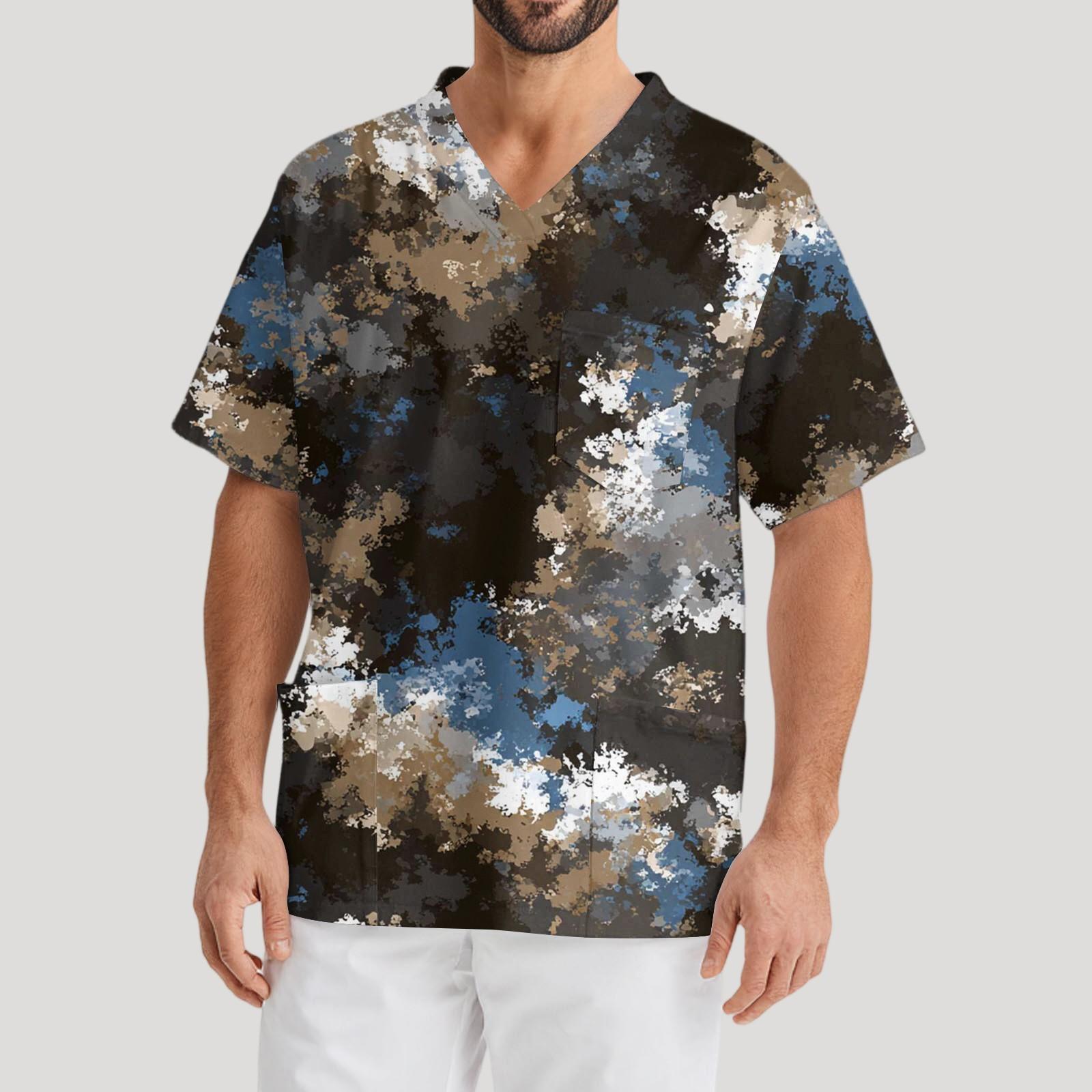 Men s Printing Short Sleeve V-neck Working Blouse Chest Pocket Carer Top XL коричневий
Men s Printing Short Sleeve V-neck Working Blouse Chest Pocket Carer Top XL коричневий