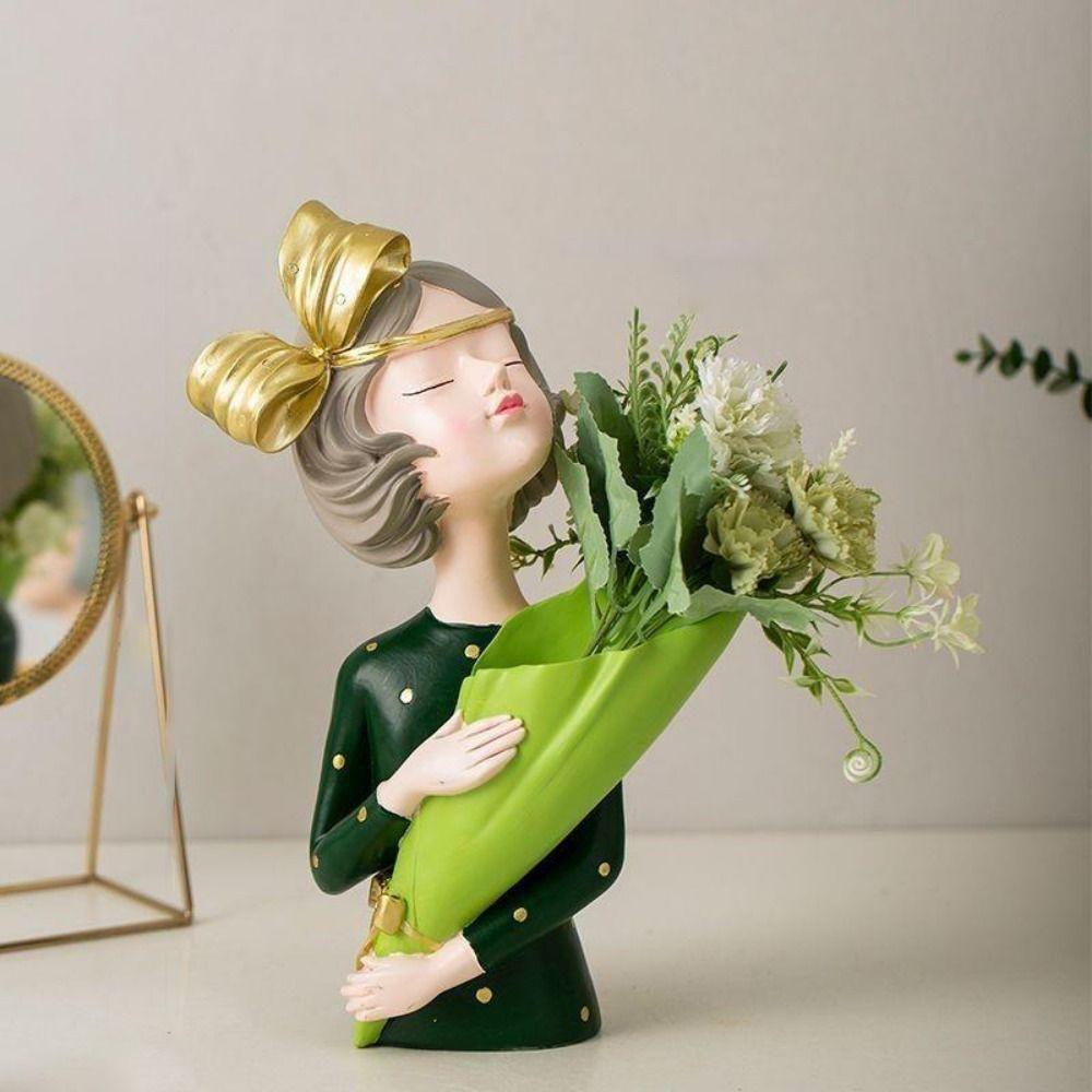 Elegant Flower Girl Statue Decorative Girl Vase Ornament Modern Butterfly Girl Sculpture Porch Style 2
Elegant Flower Girl Statue Decorative Girl Vase Ornament Modern Butterfly Girl Sculpture Porch Style 2