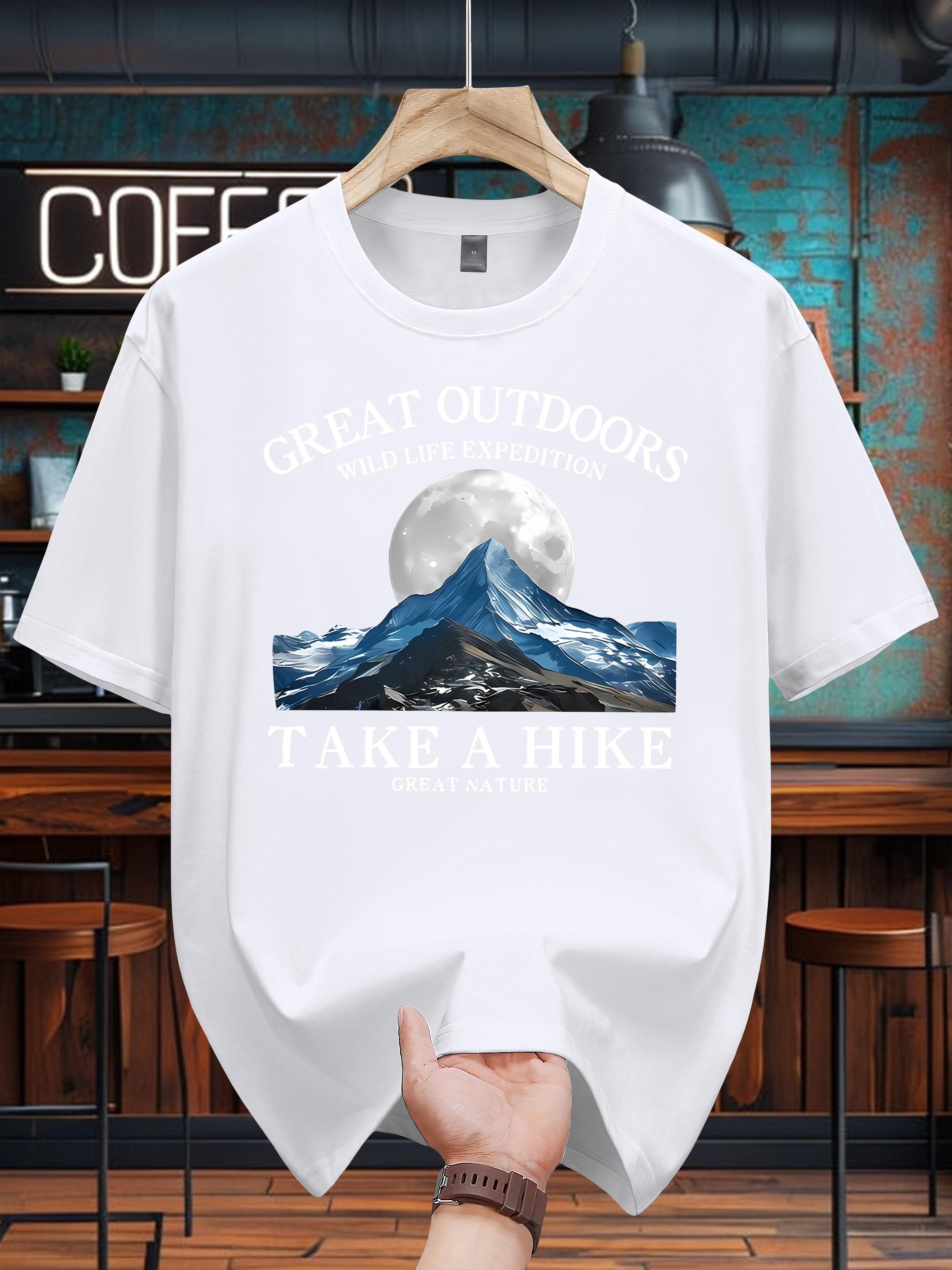 Great Outdoors 100% Cotton Graphic T-shirt - Casual Summer Short Sleeve Tee with Mountain Print S
Great Outdoors 100% Cotton Graphic T-shirt - Casual Summer Short Sleeve Tee with Mountain Print S