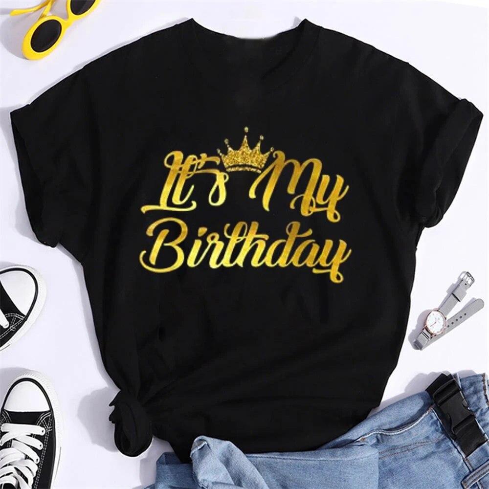 Футболка на день народження Its my Birthday Жіноча футболка Повсякденна футболка з графікою на день народження, вечірня футболка з коротким рукавом Повсякденні жіночі футболки S чорний
Футболка на день народження Its my Birthday Жіноча футболка Повсякденна футболка з графікою на день народження, вечірня футболка з коротким рукавом Повсякденні жіночі футболки S чорний