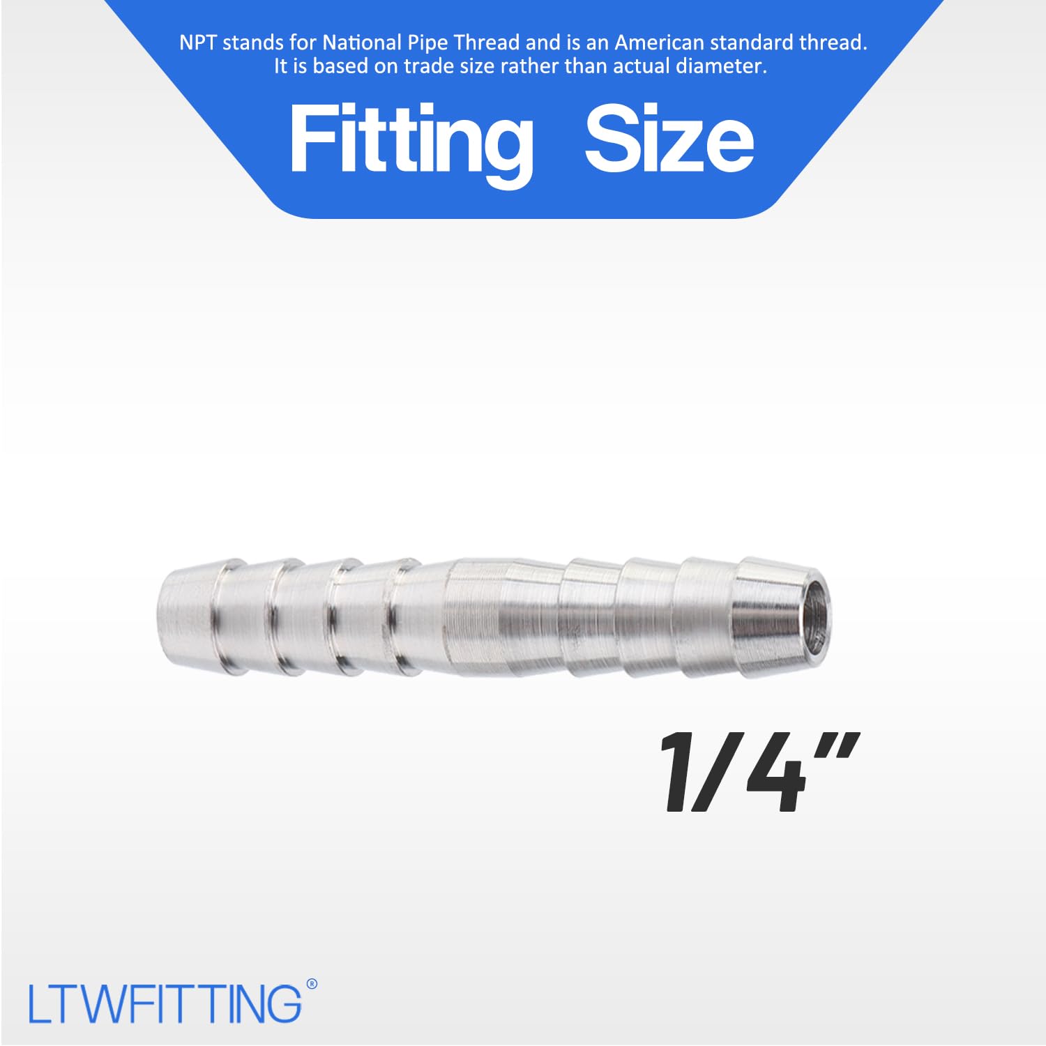 LTWFITTING Bar Production Stainless Steel 316 Barb Splicer Mender 1/4 Hose ID Fitting Air Water Fuel Boat (Pack of 5)
LTWFITTING Bar Production Stainless Steel 316 Barb Splicer Mender 1/4 Hose ID Fitting Air Water Fuel Boat (Pack of 5)