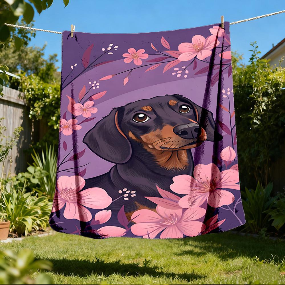 1pc Dachshund Floral Print Outdoor Flannel Blanket , Machine Washable Perfect Gift for Birthday , Holiday Travel Accessory , Durable Material 80x120cm
1pc Dachshund Floral Print Outdoor Flannel Blanket , Machine Washable Perfect Gift for Birthday , Holiday Travel Accessory , Durable Material 80x120cm